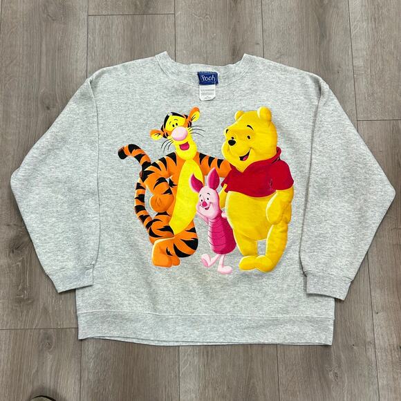 Vintage 90s Winnie The Pooh Disney Sweater Crewneck Pullover Size M/L B3 - Picture 1 of 4